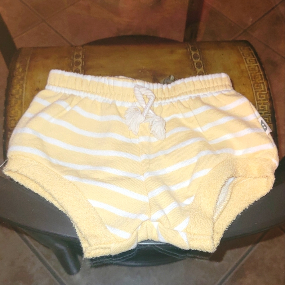 Yellow Striped Shorts